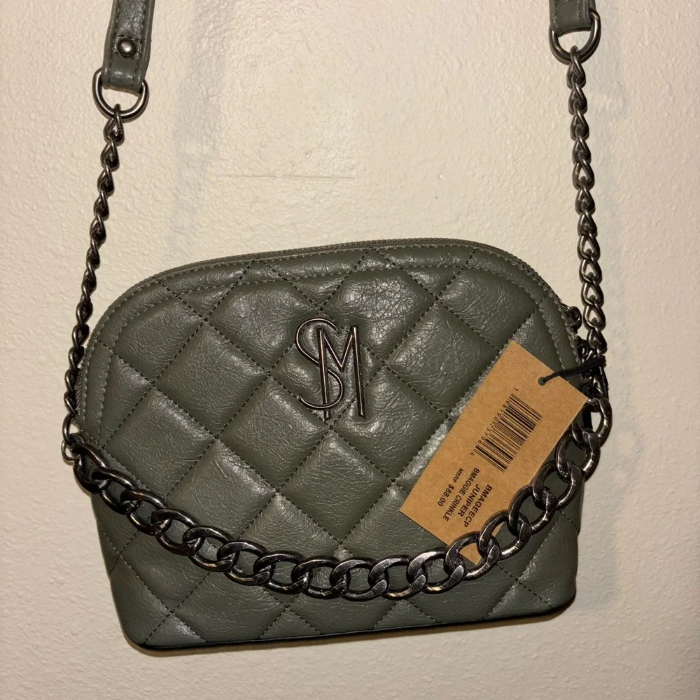 Quilted Green Steve Madden Crossbody Bag - Picture 1 of 6